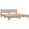 Image de vidaXL Cadre de lit sans matelas chêne sonoma 200x200 cm