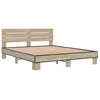 Image de vidaXL Cadre de lit sans matelas chêne sonoma 150x200 cm