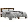 Image de vidaXL Cadre de lit sans matelas chêne fumé 140x200 cm