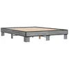 Image de vidaXL Bed Frame Grey Sonoma 150x200 cm Engineered Wood and Metal, bed, guest bed, double bed, bedroom furniture, bed base