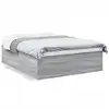 Image de vidaXL Cadre de lit sans matelas sonoma gris 150x200 cm