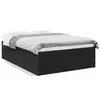 Image de vidaXL Cadre de lit sans matelas noir 140x190 cm