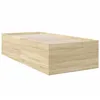 Image de vidaXL Cadre de lit sans matelas chêne sonoma 90x200 cm