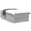 Image de vidaXL Cadre de lit sans matelas sonoma gris 90x190 cm