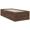 Image de vidaXL Cadre de lit sans matelas chêne marron 75x190 cm