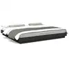 Image de vidaXL Cadre de lit avec lumières LED sans matelas noir 180x200 cm
