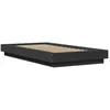 Image de vidaXL Cadre de lit avec lumières LED sans matelas noir 100x200 cm