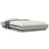 Image de vidaXL Cadre de lit et lumières LED sans matelas gris béton 90x200 cm
