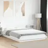 Image de vidaXL Cadre de lit avec lumières LED sans matelas blanc 140x190 cm