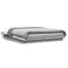 Image de vidaXL Cadre de lit et lumières LED sans matelas sonoma gris 140x190cm