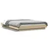 Image de vidaXL Cadre de lit sans matelas chêne sonoma 135x190 cm
