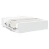 Image de vidaXL Cadre de lit avec tiroirs sans matelas blanc 160x200 cm