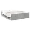 Image de vidaXL Cadre de lit avec tiroirs sans matelas gris béton 160x200 cm