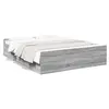 Image de vidaXL Cadre de lit avec tiroirs sans matelas sonoma gris 160x200 cm