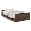 Image de vidaXL Cadre de lit avec tiroirs sans matelas chêne marron 75x190 cm