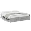 Image de vidaXL Cadre de lit avec tiroirs sans matelas gris béton 180x200 cm