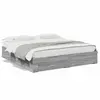 Image de vidaXL Cadre de lit avec tiroirs sans matelas sonoma gris 180x200 cm
