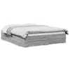 Image de vidaXL Cadre de lit avec tiroirs sans matelas sonoma gris 160x200 cm