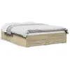 Image de vidaXL Cadre de lit avec tiroirs sans matelas chêne sonoma 140x190 cm