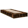 Image de vidaXL Cadre de lit sans matelas chêne fumé 90x200 cm