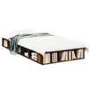 Image de vidaXL Cadre de lit sans matelas chêne fumé 90x200 cm