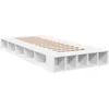 Image de vidaXL Bedframe bewerkt hout wit 75x190 cm