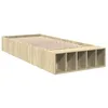 Image de vidaXL Bedframe bewerkt hout sonoma eikenkleurig 75x190 cm