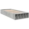 Image de vidaXL Cadre de lit gris béton 75x190 cm bois d'ingénierie, lit, lit simple, lit de rangement, sommier, meubles de chambre, cadre de lit simple