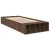 Image de vidaXL Cadre de lit chêne marron 75x190 cm bois d'ingénierie, lit, lit simple, lit de rangement, sommier, meubles de chambre, cadre de lit simple
