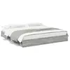 Image de vidaXL Cadre de lit avec tiroirs sans matelas sonoma gris 200x200 cm