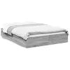 Image de vidaXL Cadre de lit avec tiroirs sans matelas sonoma gris 160x200 cm