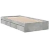 Image de vidaXL Cadre de lit avec tiroirs sans matelas gris béton 100x200 cm