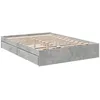 Image de vidaXL Cadre de lit avec tiroirs sans matelas gris béton 135x190 cm