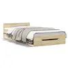 Image de vidaXL Cadre de lit avec tiroir sans matelas chêne sonoma 75x190 cm