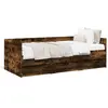 Image de vidaXL Lit de jour avec tiroirs sans matelas chêne fumé 90x200 cm