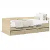 Image de vidaXL Lit de jour avec tiroirs sans matelas chêne sonoma 90x190 cm