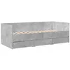 Image de vidaXL Lit de jour avec tiroirs sans matelas gris béton 75x190 cm
