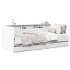 Image de vidaXL Lit de jour avec tiroirs sans matelas blanc 90x190 cm