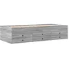 Image de vidaXL Lit de jour avec tiroirs sans matelas sonoma gris 100x200 cm