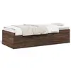 Image de vidaXL Lit de jour avec tiroirs sans matelas chêne marron 90x200 cm