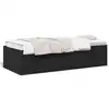 Image de vidaXL Lit de jour avec tiroirs sans matelas noir 75x190 cm