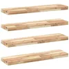 Image de vidaXL Étagères flottantes 4 pcs 100x20x4 cm acacia massif non traité
