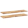 Image de vidaXL Étagères flottantes 2 pcs 140x40x2 cm acacia massif à l'huile, étagère murale, planche d'étagère, étagère murale de salle de bain