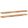 Image de vidaXL Étagères flottantes 2 pcs 140x20x4 cm acacia massif à l'huile, étagère murale, planche d'étagère, étagère murale de salle de bain