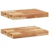 Image de vidaXL Étagères flottantes 2 pcs 60x30x4 cm acacia massif à l'huile