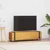 Image de vidaXL Meuble TV Marron 110 x 30 x 30 cm Bois de teck massif