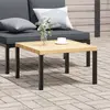 Image de vidaXL Table basse de jardin noir 65x65x40 cm aluminium
