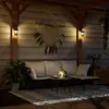 Image de vidaXL Lanternes murales solaires d'extérieur 2 pcs blanc chaud