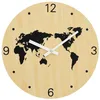 Image de vidaXL Wandklok Ø30 cm bewerkt hout geel en zwart