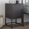 Image de vidaXL Table de chevet noir 36x39x60,5 cm acier